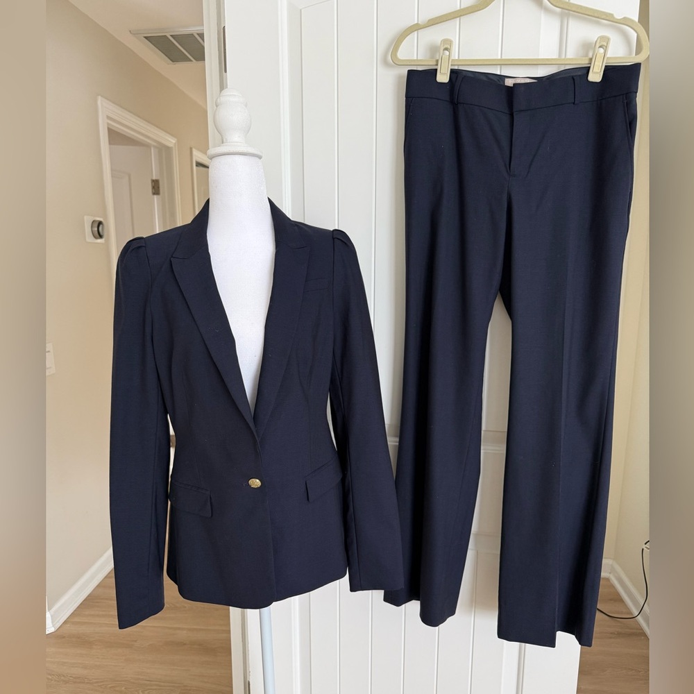Banana Republic Dark Blue Wool Suit Set